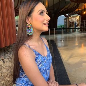 Printed blue kurti set